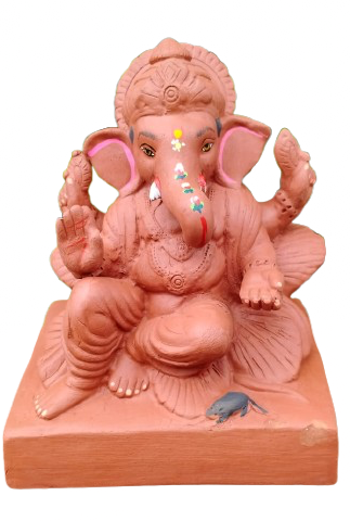 10 इंच जास्वंद गणेश